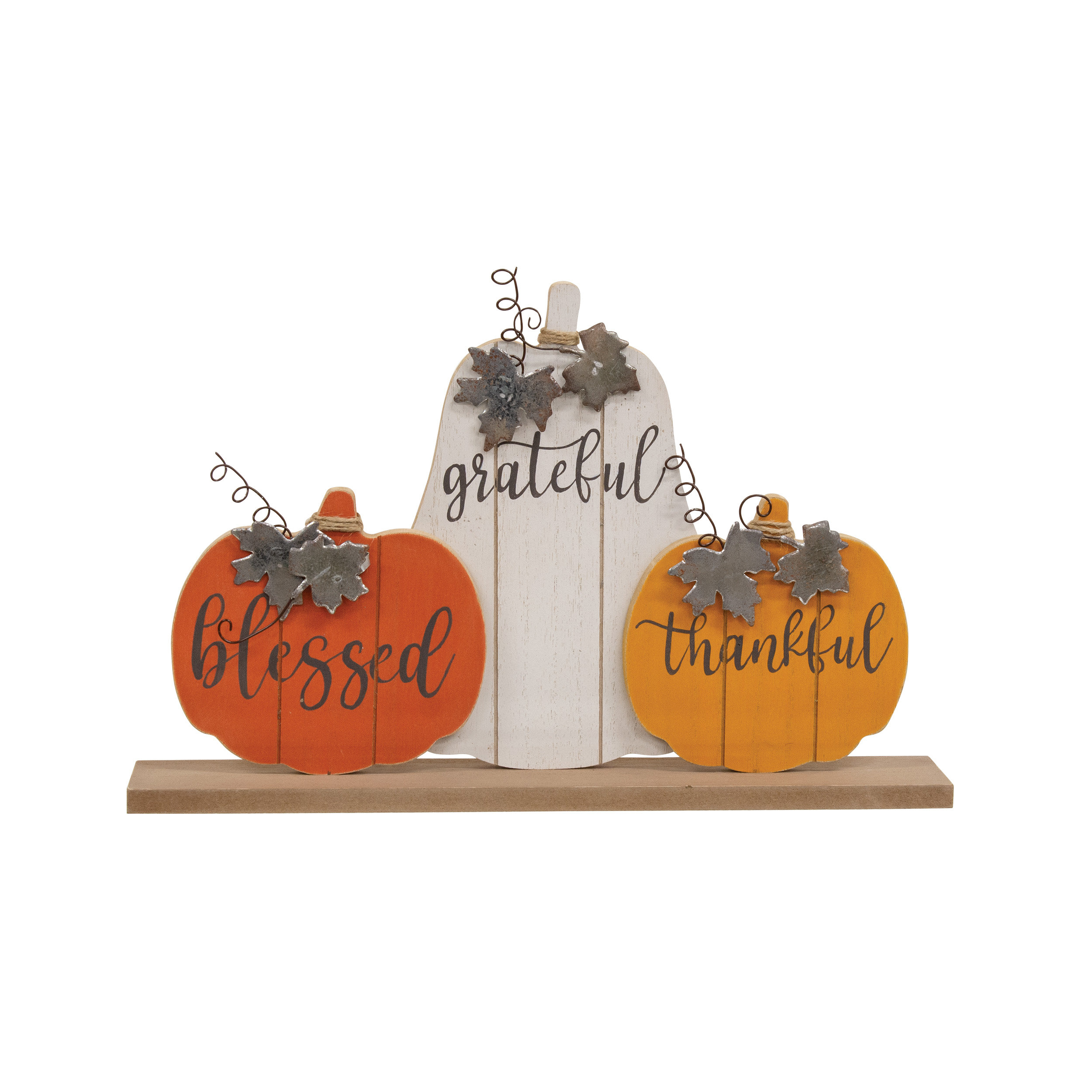 Harvest blessings pumpkin cart personalized decorative tea towel