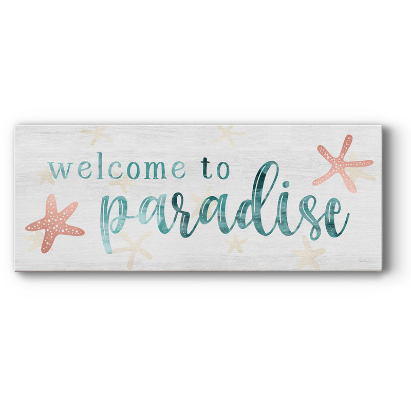 " Welcome To Paradise ", 8" H x 20" W x 1.5" D