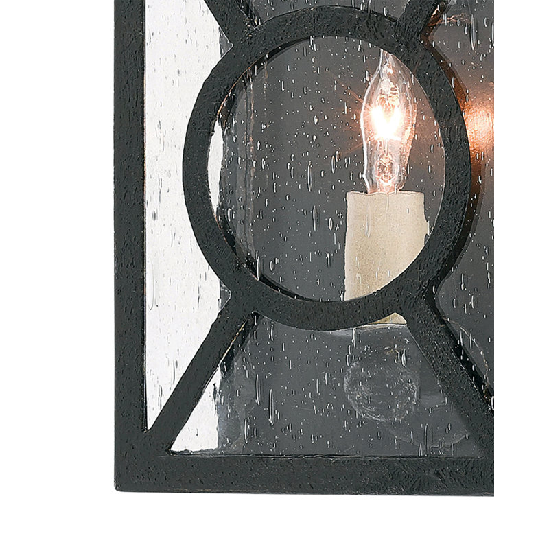 Ripley Outdoor Wall Lantern, Midnight, 12.25" H x 7.25" W x 6.5" D