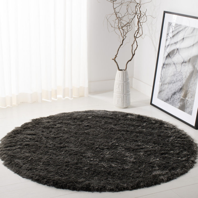 Cimah Shag Hand Tufted Performance Solid Color Rug