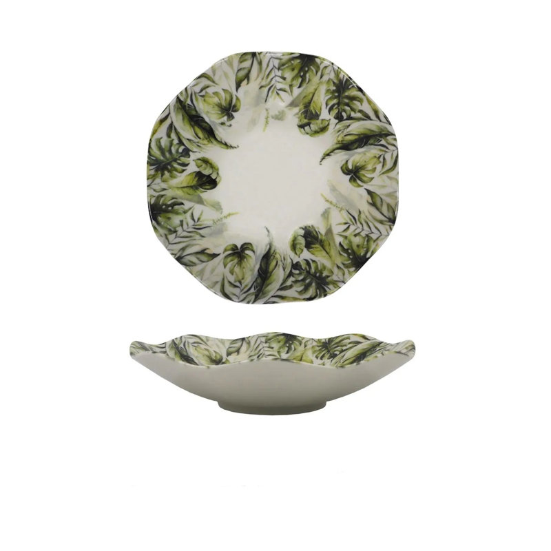 Elegant 18-Piece Dinner Set, 100% Porcelain, Service Plate 9.8 x 9.8 x 0.8 inches (6 Pieces), Plate 7.5 x 7.5 x 1.4 inches (6 Pieces), Bowl 5.5 x 5.5 x 2.0 inches (6 Pieces) | Perfect for Formal Dining & Entertaining, Handcrafted Design