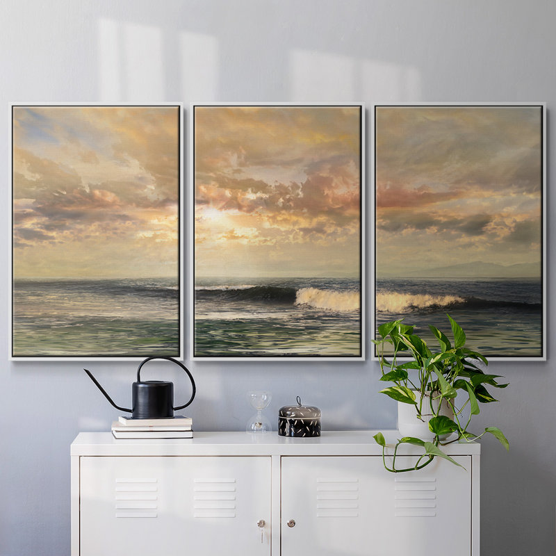 Serenity - 3 pièces avec cadre flottant, Blanc, H 36 po x l 75 po x P 2 po