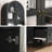 71'' Kitchen Pantry Storage Cabinet With Bookcases, Glass Display Doors, Drawers and Open Shelves(Set Of 3)-230826886