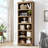 Farmhouse Bookcase with Adjustable Shelves, Floor Standing Open Display Storage Rack, Anti-Slip Design-522821313-522821314