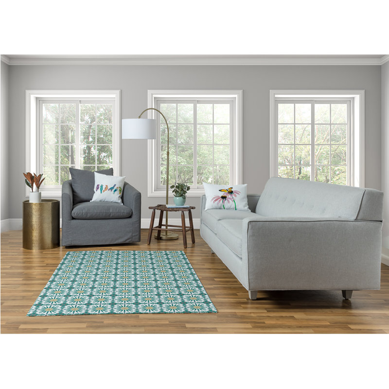 Chenille Geometric Indoor Rug, Rectangle 4' x 6'