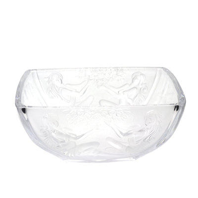 Aurora Glass Rectangle Decorative Bowl in Clear -  Murano Art Collection, 41-5167