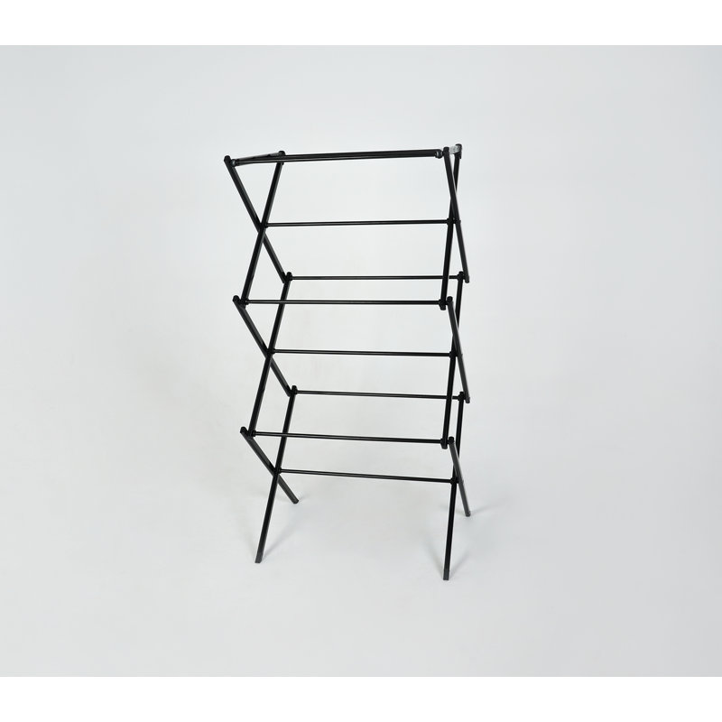 Deluxe Metal Foldable Accordion Drying Rack, Black