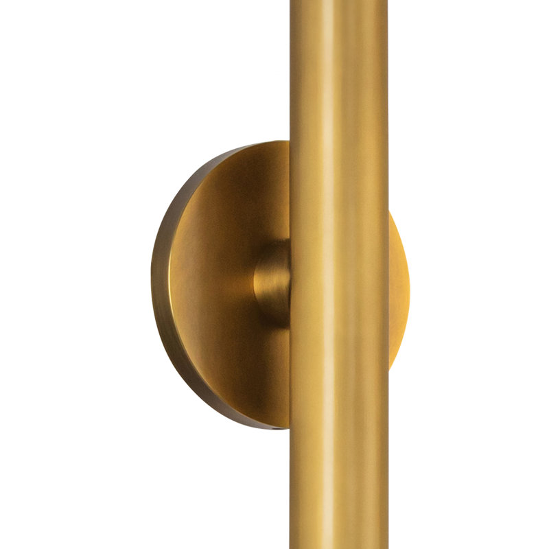 Mason 1 - Light LED Armed Sconce, 16" H x 4.75" W x 2.88" D , Vintage Brass
