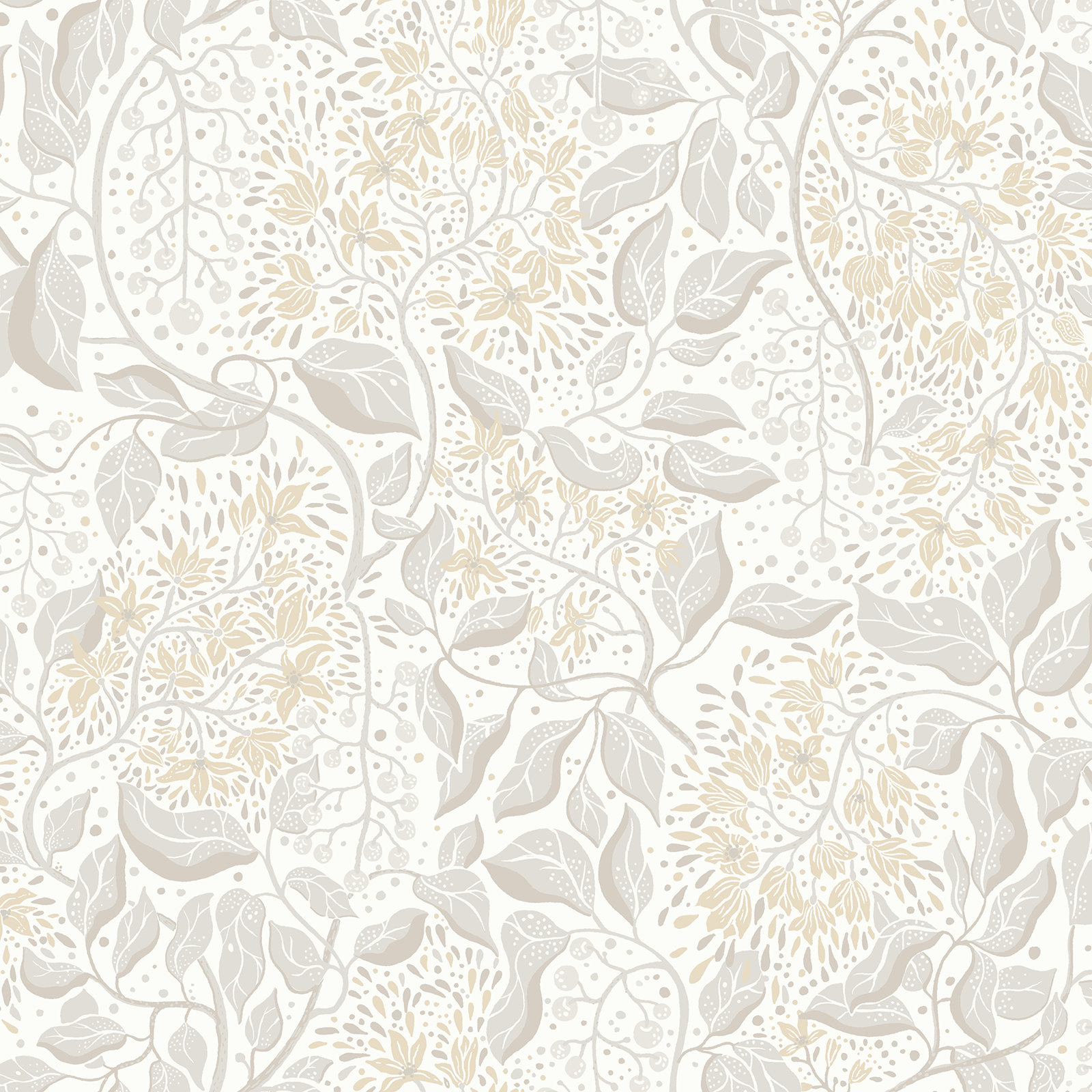 Beachworth Floral Wallpaper, Khaki
