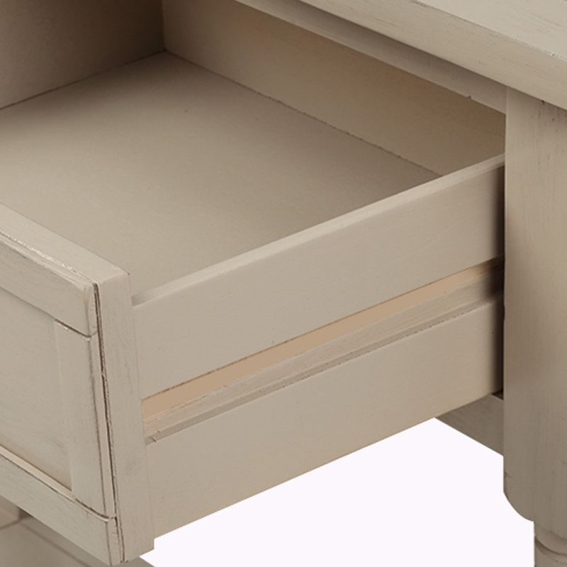 Commode d'appoint 2 tiroirs Domenech, gris