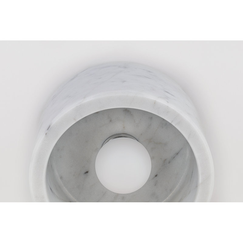 Loris 1 Light Flush Mount, White Marble