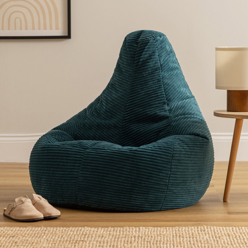 Dalton Corduroy Recliner Bean Bag, Teal Green