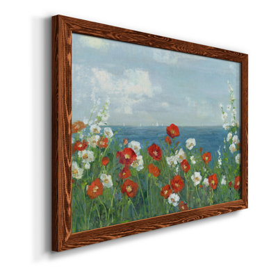 «Through the Flowers», peinture sur toile encadrée