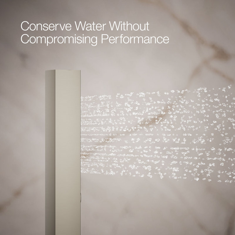 Shift + Square Two-Function Handshower, Multi-Function Handheld Shower Head, 1.75 GPM, Vibrant Brushed Nickel, Square