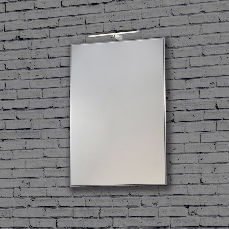 Carol Metal Flat Wall Mirror, Chrome
