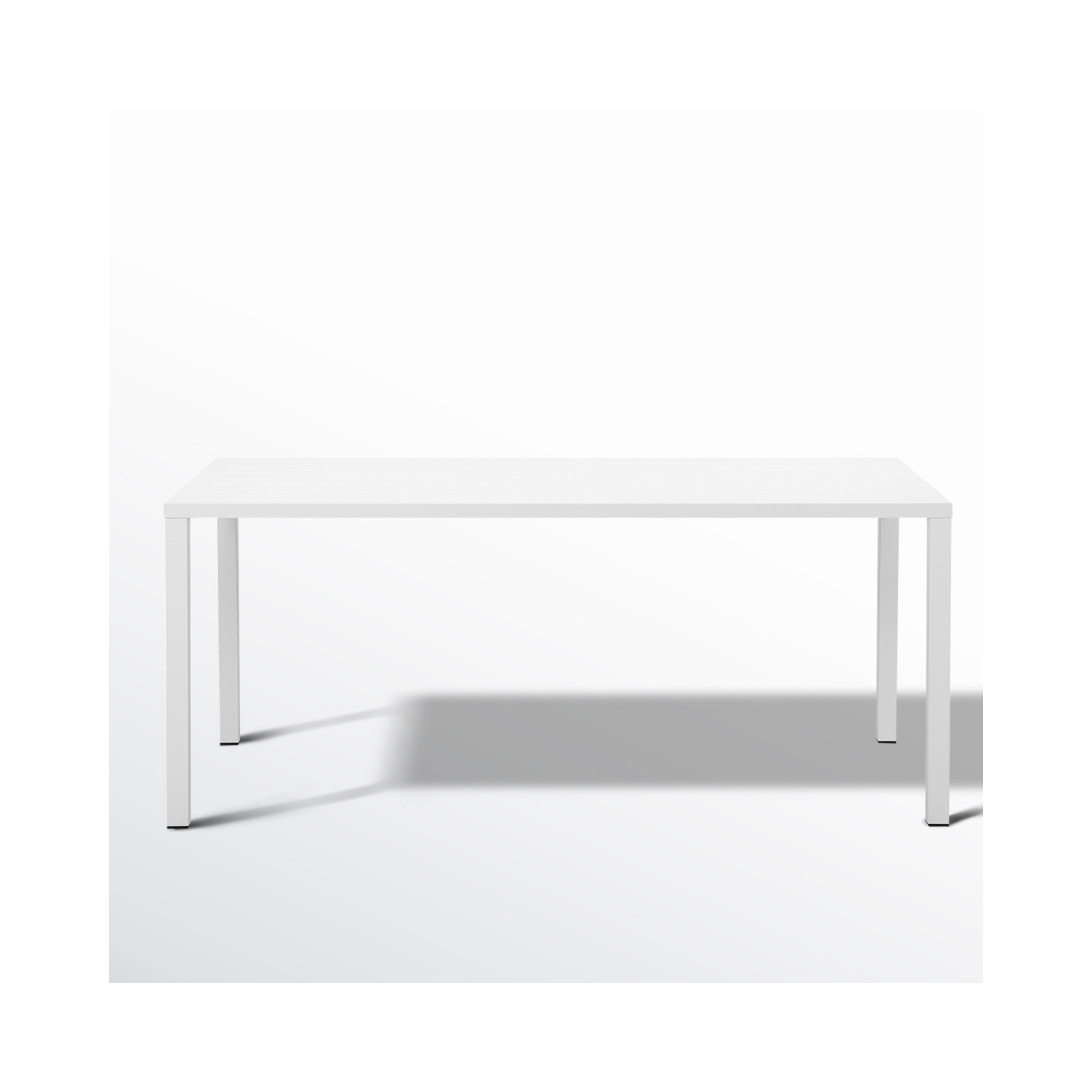 Ottie 71'' Aluminum Outdoor Dining Table, White