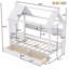 Structure de lit simple avec tiroirs de rangement et conception de fenêtre décorative, matériau en bois massif, cadre de lit plateforme avec tablettes de rangement, pour chambre d'enfant, filles, garçons et enfants-818091793-818091792