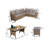 Rattan 9 - Person Seating Group with Cushions and LED Premium Parasol-114346416-114002198