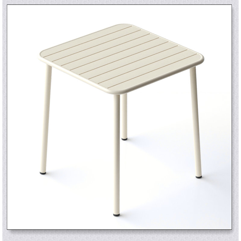 Table d'extérieur imperméable Sera, Blanc rétro