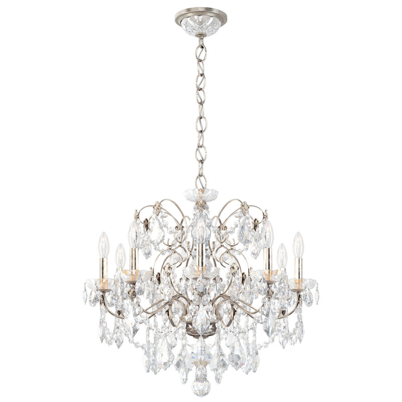 Century 9 - Light Chandelier, Antique Silver