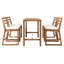 Patio rustique en bois 5 pièces avec assise confortable, résistant aux égratignures et à la décoloration