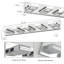Luminaire pour meuble-lavabo mural 32 po à 5 lumières DEL en chrome 32 po-786004878-786004879