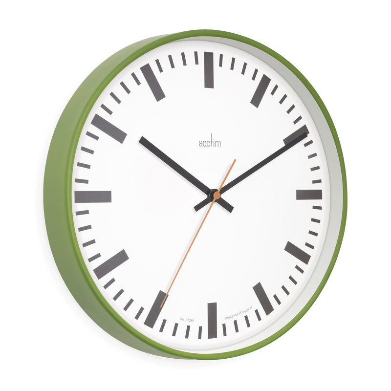Acctim Victor 30cm Bright Station Wall Clock Jam, Green