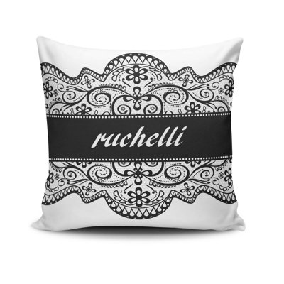Ermina Decorative Cushion Cover, 17 x 17 Inches, 50% Cotton / 50% Polyester | Machine Washable at 104°F, Ironable, Concealed Zip Closure | Perfect for Living Room, Bedroom, and Stylish Home Décor
