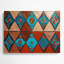 Art mural en métal brun à motif sud-ouest Zuni Diamonds 240-532169528