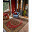 Anatolium Red/Brown Oriental Machine Printed Cotton Chenille Area Rug-1606169863