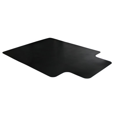 Advantagemat® Black Vinyl Lipped Chair Mat for Hard Floor - 45" x 53"