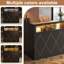 Bureau de réception avec lumières à DEL, bureau de réception moderne en forme de L avec tablette en verre, table de comptoir de réception pour les halls d'entrée, les salons, le commerce de détail et les bureaux à domicile-2068380287