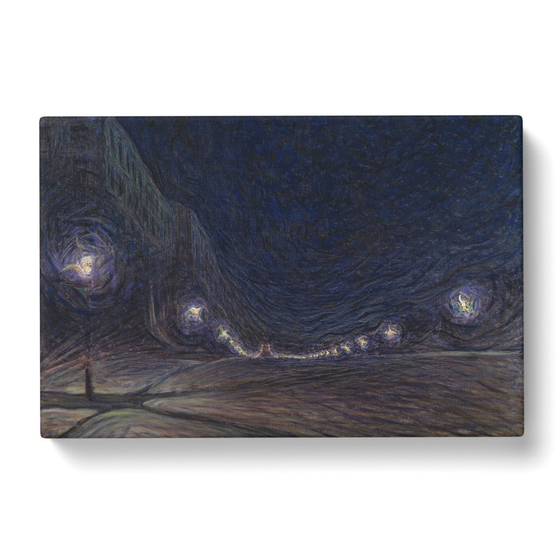 Night Scene At Hornsgatan by Eugene Jansson - Wrapped Canvas, 50cm H x 76cm W x 3cm D