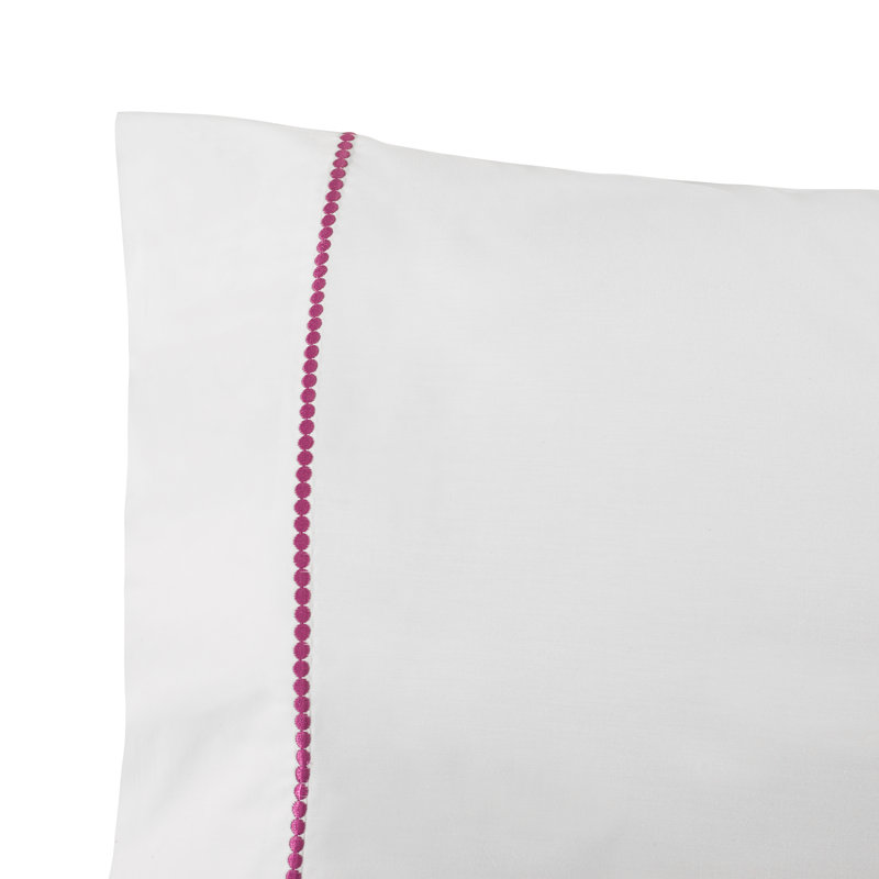 Dot Sheet Set, White/Pink , Queen Sheet Set