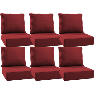 Deb Outdoor 6" Thick Cushion Set - Back Cushions And Seat Cushions
