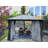 Kozyard Edward 10’x12‘ Polycarbonate Roof Hardtop Gazebo with Curtain and Mosquito Netting