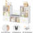 55.1"W Cube Bookcase, Bookshelf with Removable Drawers-933267335