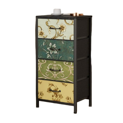 4-Drawer Dresser, Vertical Fabric Chest, Storage Tower