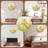 cute fox clock meadow flowers design