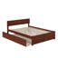 Lit plateforme Flack en bois massif avec pied de lit et gigogne-1388976406-1389049372