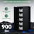 72"H Black Metal Garage Storage Cabinet 4 Shelves Lockable Doors