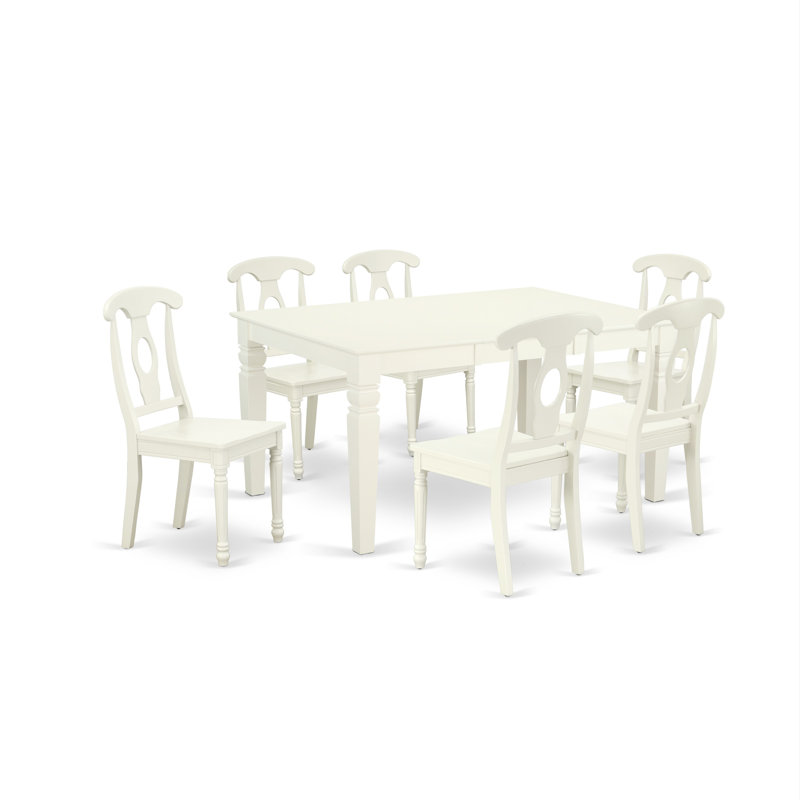 Ensemble de salle à manger extensible en bois massif 7 pièces Trewet