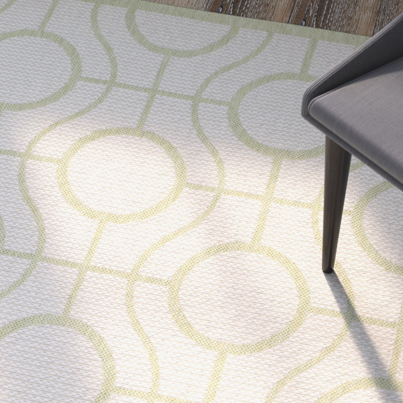 Tapis intérieur / extérieur beige Arneshia, Rectangle 8 pi x 11 pi