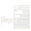 White Twin Over Full Loft Bed - Extra Storage For A Bedroom Staircase, White, Profitable-2063973971