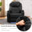 Power Recliner Chair with Massage and Heat,Faux Leather Electric Reclining Recliners Chair with LED Lights,Lumbar Pillow,USB Port for Living Room-789174806
