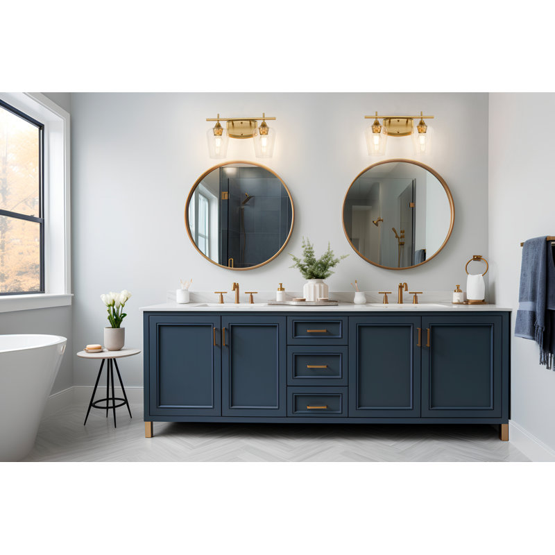 Meuble-lavabo 2 lumières Annabell, H 9,5 po x l 15 po x P 6,75 po, Deux lumières