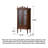 Elegant Ornate Display Cabinet with Begonia Pattern Glass Door & Drawer