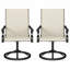 Ensemble de 2 fauteuils d'extérieur modernes en maille respirante avec dossier profilé, pour terrasses et vérandas-1129566988