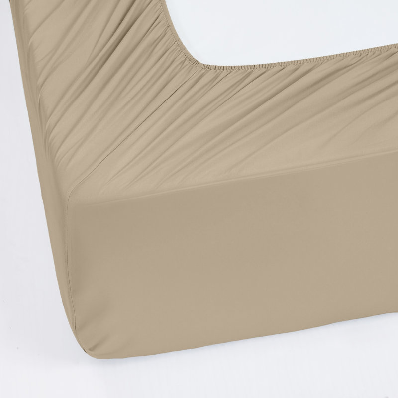 Ensemble de draps 6 pièces Modern, Ensemble de draps pour très grand lit californien, Crème