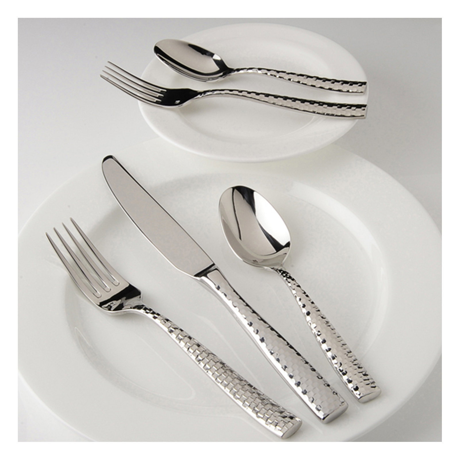 Fortessa Lucca Flatware Set, Service for 1, Silver